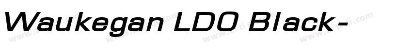 Waukegan LDO Black字体转换